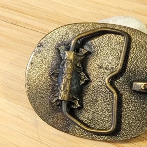 NRA Golden Eagles Brass Belt Buckle - Picture 4 of 5